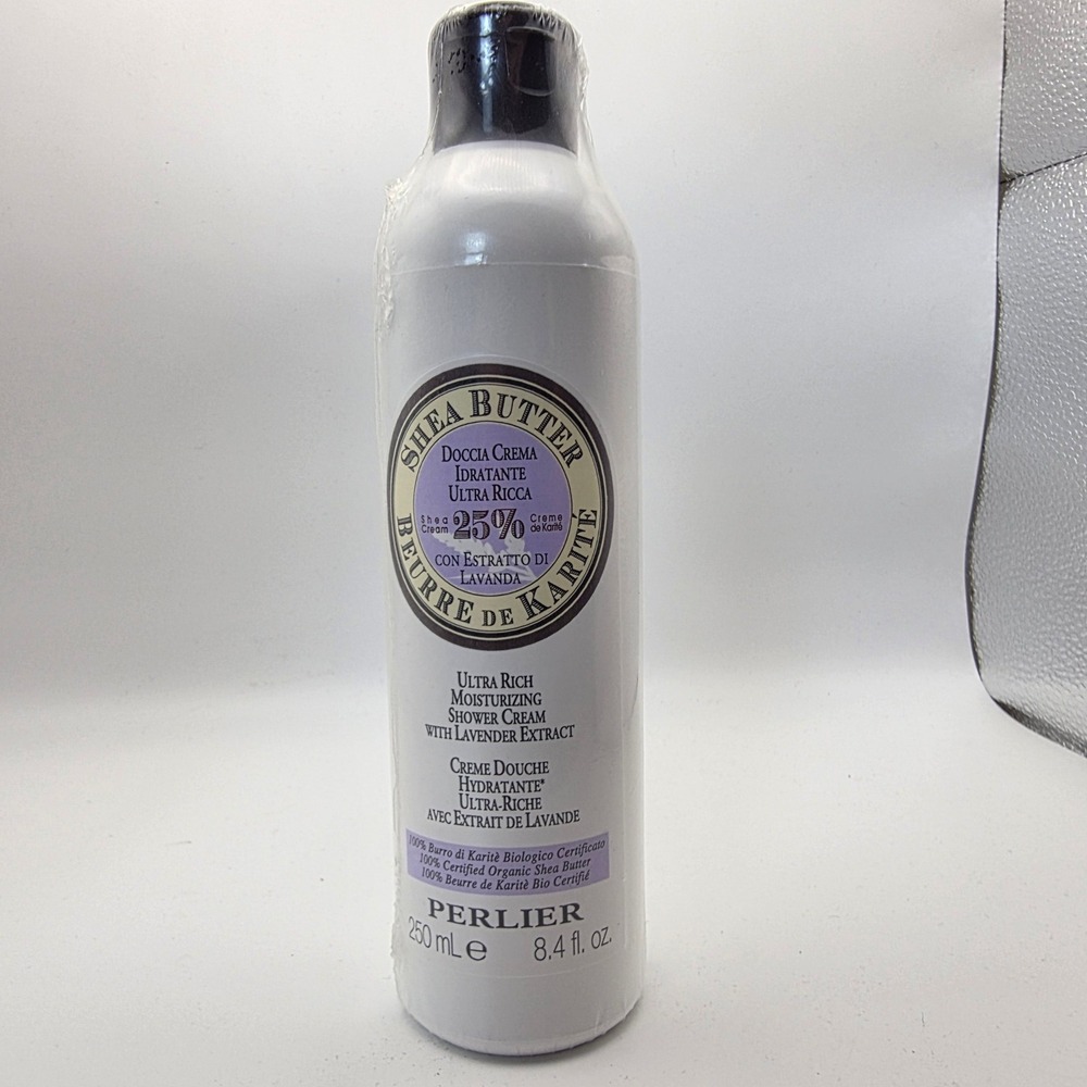 Perlier Shower Cream Unisex 8.4oz Lavender Shea Butter 25% Rich Moisturizing